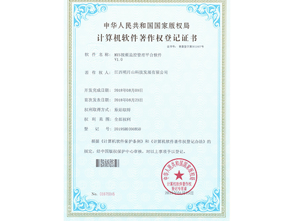 MYS視頻監(jiān)控管理平臺(tái)軟件V1.0